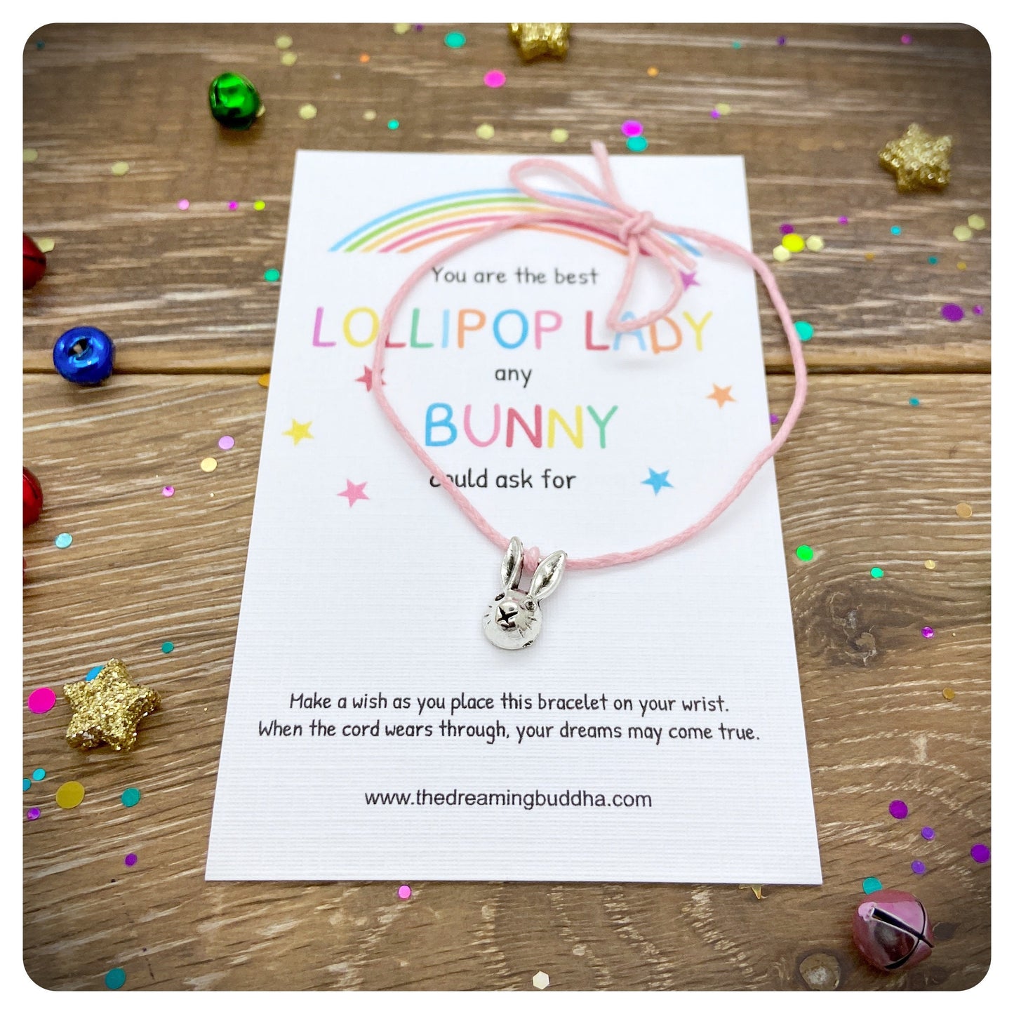 Lollipop Man Wish Bracelet, Lollipop Lady End Of Term Gift, Lollypop Person Thank You Present