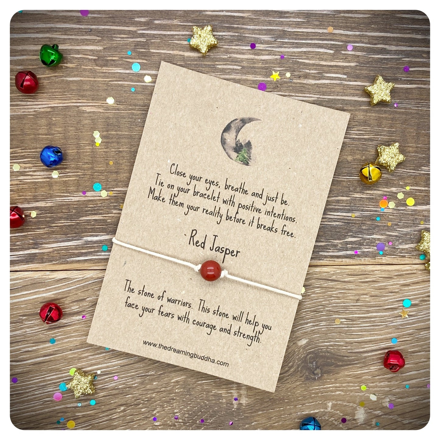 Red Jasper Healing Crystal Wish Bracelet, Gemstone String Bracelet, Natural, Natural Stone Bracelet For Courage and Strength